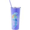 Silver Buffalo The Powerpuff Girls Featuring Bubbles, Blossom, Buttercup, and The Talking Dog Double Walled Stainless Steel Tumbler with Straw, 22 Ounces(The Little Mermaid)