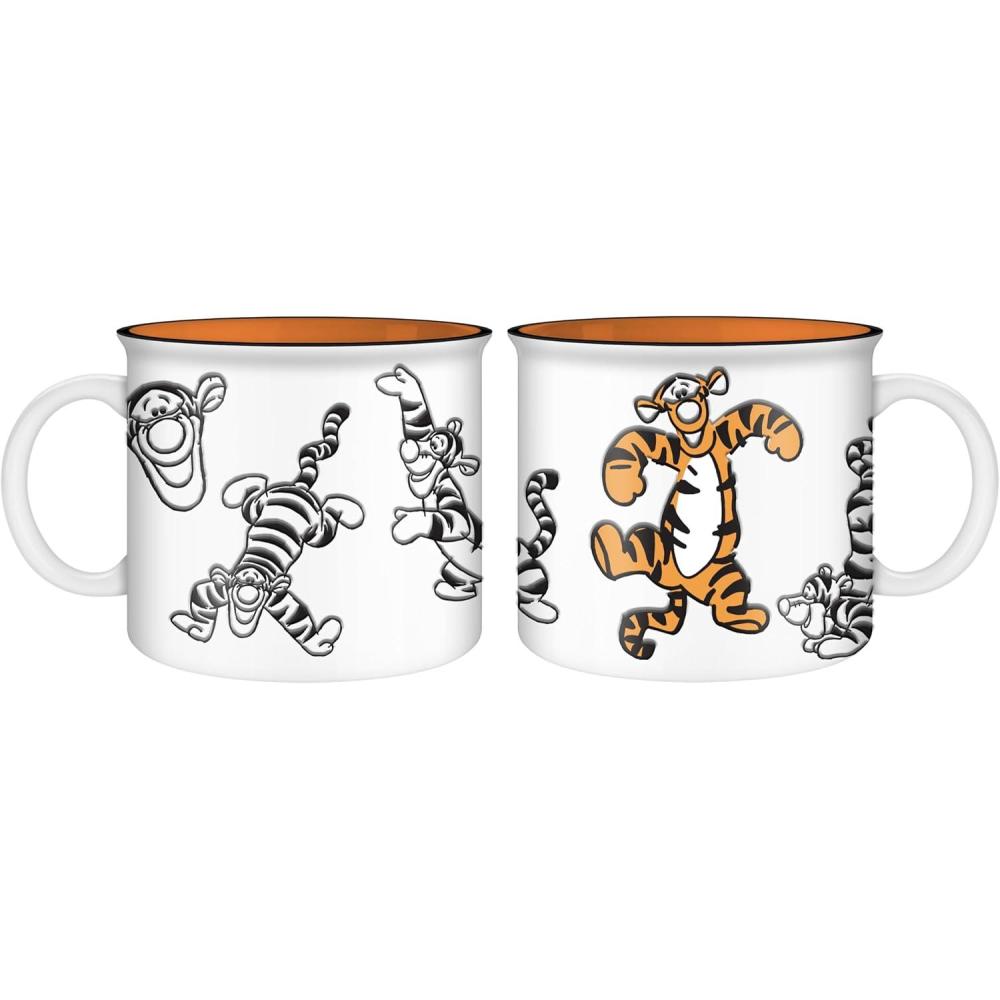 image:imageSilver Buffalo Disney Winnie The Pooh Tigger Poses Wax Resist Ceramic Camper Mug 20 OuncesMulticolor