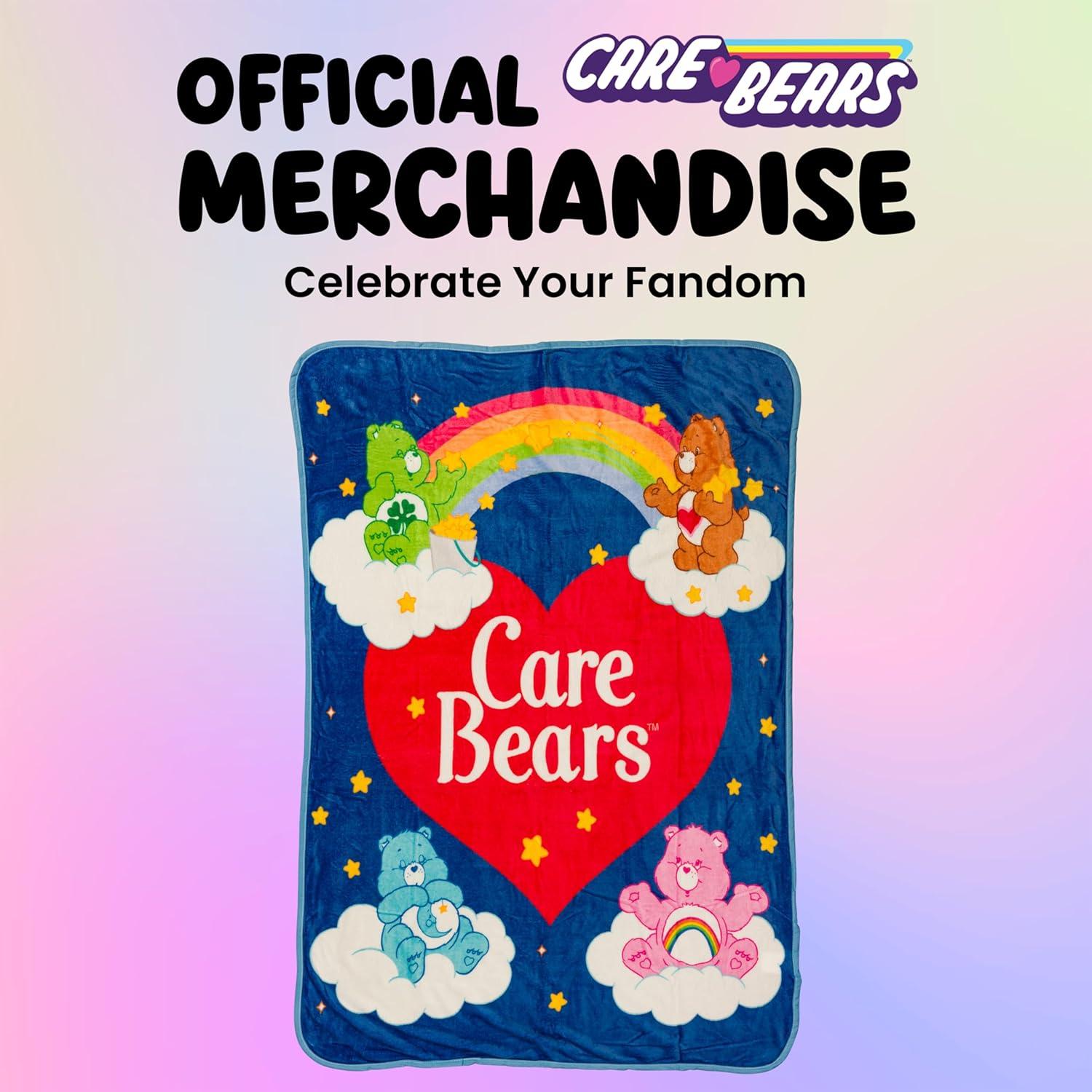 image:imageSilver Buffalo Peanuts Snoopy amp Woodstock 45 x 60 Inch Fleece Throw BlanketCare Bears and Heart Logo