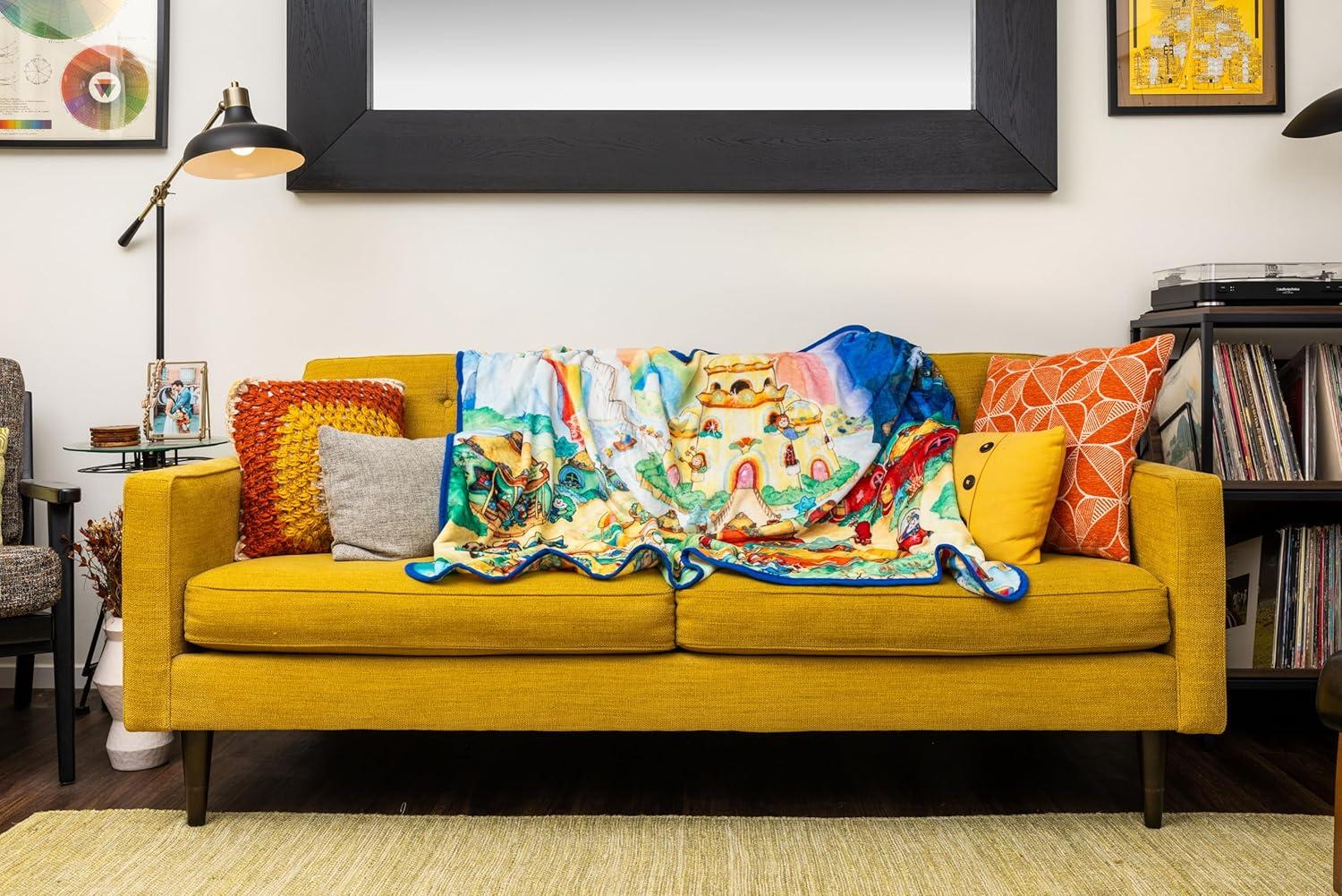 image:imageSilver Buffalo Peanuts Snoopy amp Woodstock 45 x 60 Inch Fleece Throw BlanketRainbow Brite Rainbowland