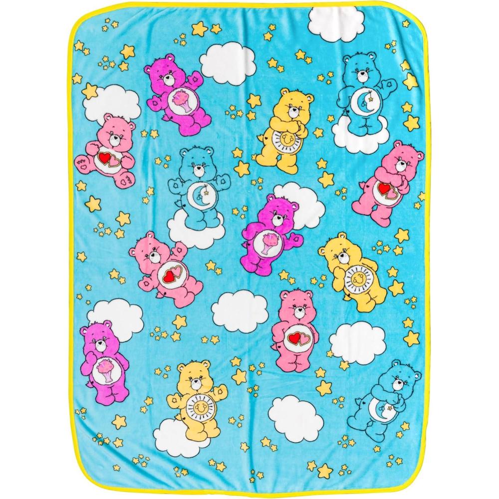 image:imageSilver Buffalo Peanuts Snoopy amp Woodstock 45 x 60 Inch Fleece Throw BlanketCare Bears Clouds and Stars