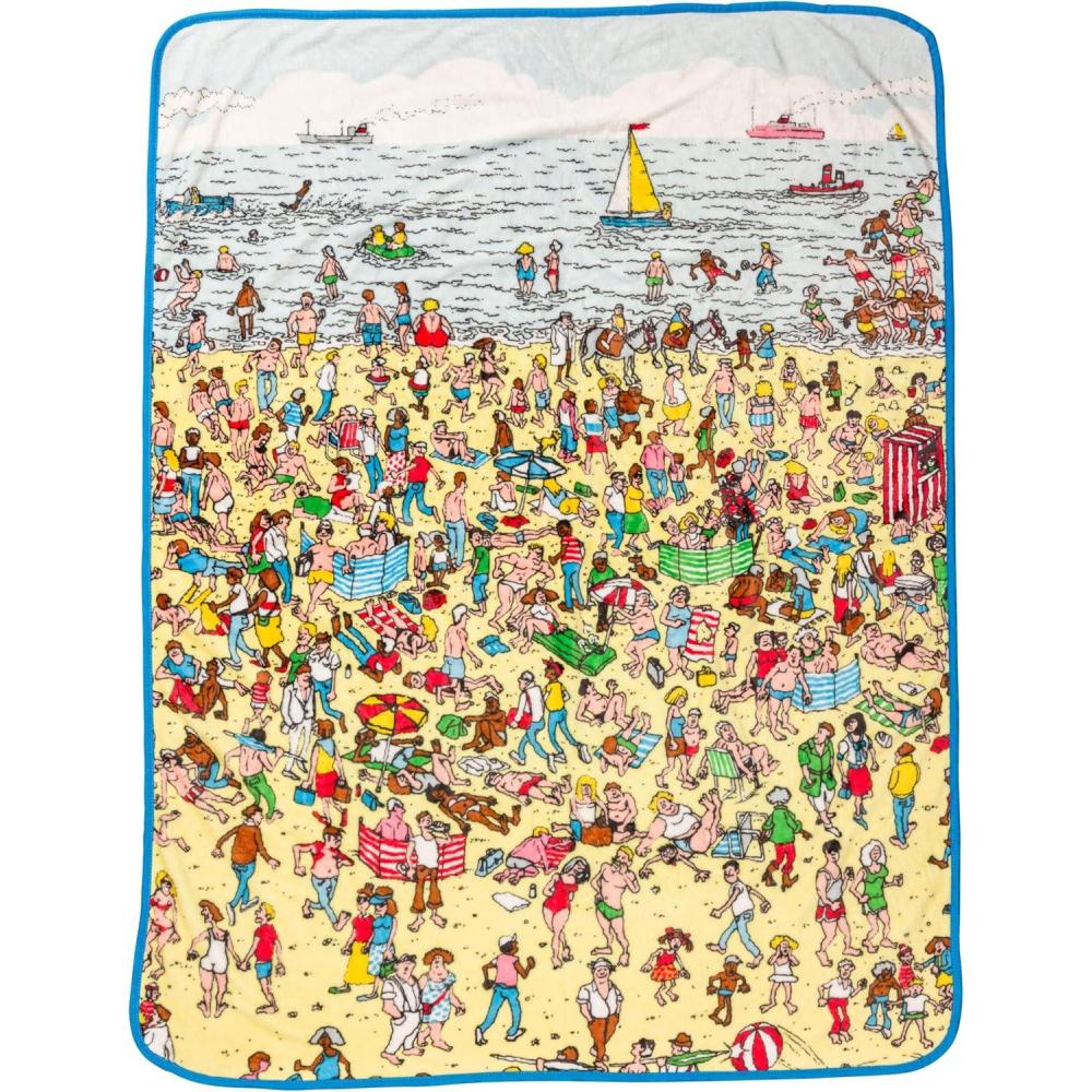 image:imageSilver Buffalo Peanuts Snoopy amp Woodstock 45 x 60 Inch Fleece Throw BlanketWheres Waldo
