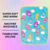 Silver Buffalo Peanuts Snoopy & Woodstock 45 x 60 Inch Fleece Throw Blanket(Care Bears Clouds and Stars)