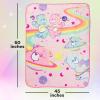 Silver Buffalo Peanuts Snoopy & Woodstock 45 x 60 Inch Fleece Throw Blanket(Care Bears Rainbow)