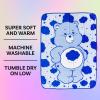 Silver Buffalo Peanuts Snoopy & Woodstock 45 x 60 Inch Fleece Throw Blanket(Grumpy Care Bear)