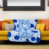 Silver Buffalo Peanuts Snoopy & Woodstock 45 x 60 Inch Fleece Throw Blanket(Grumpy Care Bear)