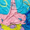 Silver Buffalo Peanuts Snoopy & Woodstock 45 x 60 Inch Fleece Throw Blanket(Patrick Star in Fishnets)
