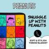 Silver Buffalo Peanuts Snoopy & Woodstock 45 x 60 Inch Fleece Throw Blanket(Peanuts Character Grid)