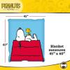 Silver Buffalo Peanuts Snoopy & Woodstock 45 x 60 Inch Fleece Throw Blanket(Peanuts Snoopy)