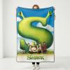 Silver Buffalo Peanuts Snoopy & Woodstock 45 x 60 Inch Fleece Throw Blanket(Shrek Movie Poster)