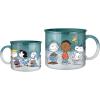 Silver Buffalo Peanuts Featuring Snoopy, Woodstock, Charlie Brown, Lucy, Linus, and more Reactive Glaze Ceramic Camper Mug, 20 Ounces(Peanuts: Multi Characters)