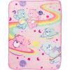Silver Buffalo Peanuts Snoopy & Woodstock 45 x 60 Inch Fleece Throw Blanket(Care Bears Rainbow)