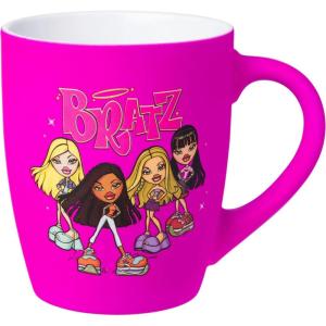 Silver Buffalo Peanuts Snoopy Paw Print Trail Soft to Touch Jumbo Ceramic Mug, 25 Ounces(Pink/Multi)