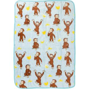 Silver Buffalo Peanuts Snoopy & Woodstock 45 x 60 Inch Fleece Throw Blanket(Curious George Bananas)