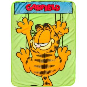 Silver Buffalo Peanuts Snoopy & Woodstock 45 x 60 Inch Fleece Throw Blanket(Garfield Hanging on)