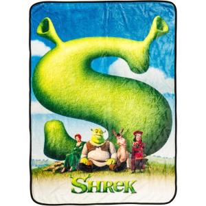 Silver Buffalo Peanuts Snoopy & Woodstock 45 x 60 Inch Fleece Throw Blanket(Shrek Movie Poster)