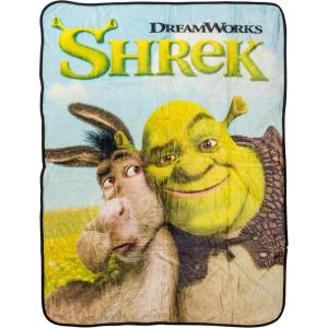 Silver Buffalo Peanuts Snoopy & Woodstock 45 x 60 Inch Fleece Throw Blanket(Shrek and Donkey Hugging)