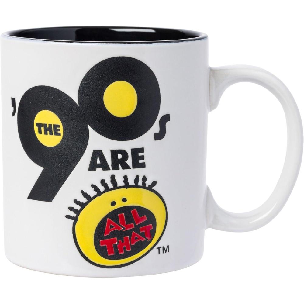 image:imageSilver Buffalo Nickelodeon The 90s Are All That Logo Wax Resist Ceramic Mug 20 Ounces