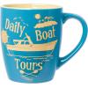 Silver Buffalo Gilligan’s Island “Daily Boat Tours” Jumbo Curved Ceramic Mug, 25 Ounces
