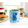 Silver Buffalo LI122034G Watercolor Lilo and Stitch Ohana Glitter Ceramic Mug, 20-oz