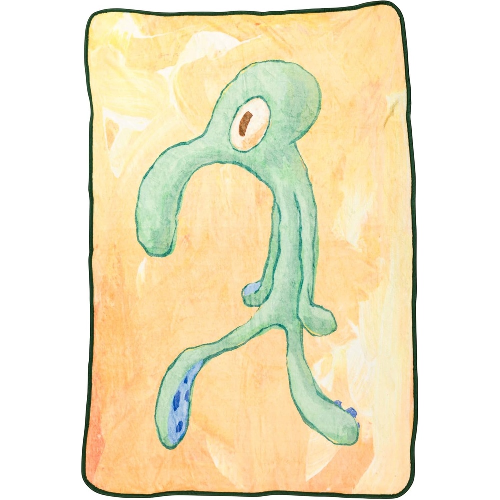 image:imageSilver Buffalo Curious George Fleece Throw Blanket 45x60in  Soft and Cozy 185 GSMSpongebob Squarepants Squidward Artwork