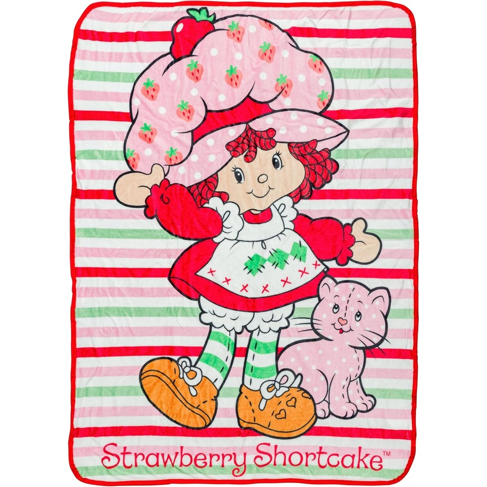 image:imageSilver Buffalo Curious George Fleece Throw Blanket 45x60in  Soft and Cozy 185 GSMStrawberry Shortcake and Custard